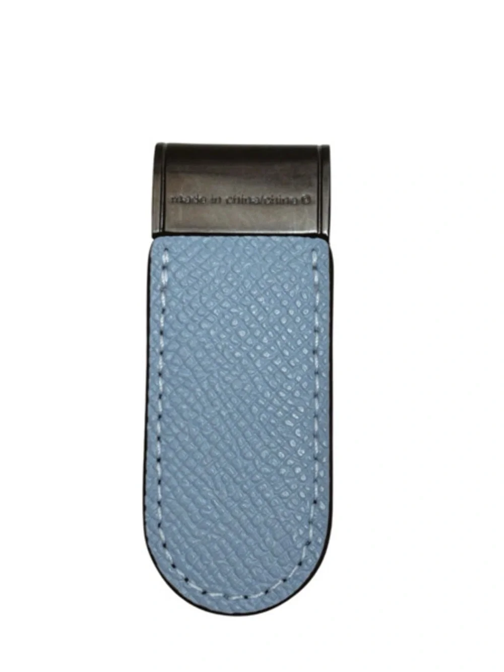 Coach Light Blue Leather Money Clip NWOT